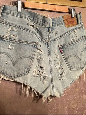 LEVIS 550 Distressed Denim Shorts